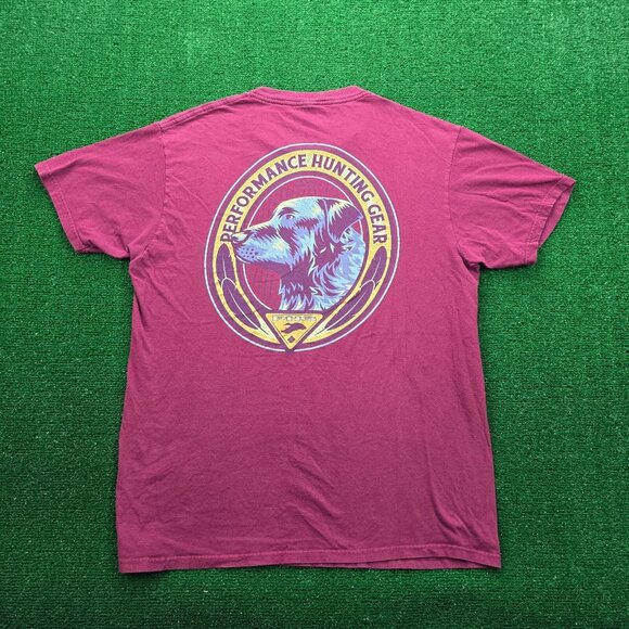 Columbia‎ Tshirt Mens Large Red PHG Performance Hunting Dog Outdoor Apparel - Picture 1 of 7